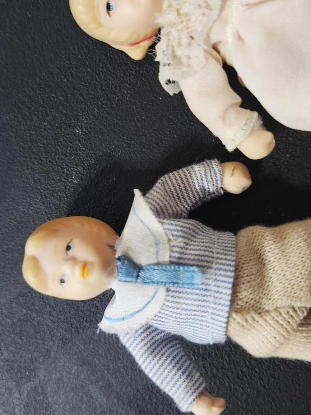 Vintage Porcelain Boy Girl dolls Victorian miniature brother sister couple